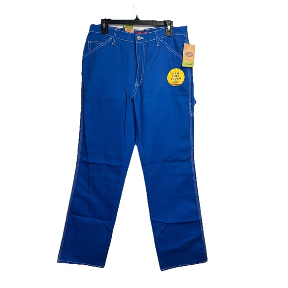 New Dickies Carpenter Pants Women's 9/29 Blue Relaxed Fit Canvas‎ Workwear - Picture 1 of 7